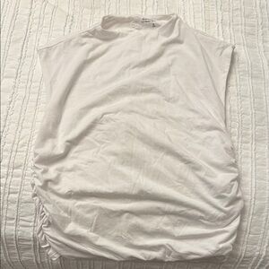 Abercrombie & Fitch Cream Ruched Muscle Tee